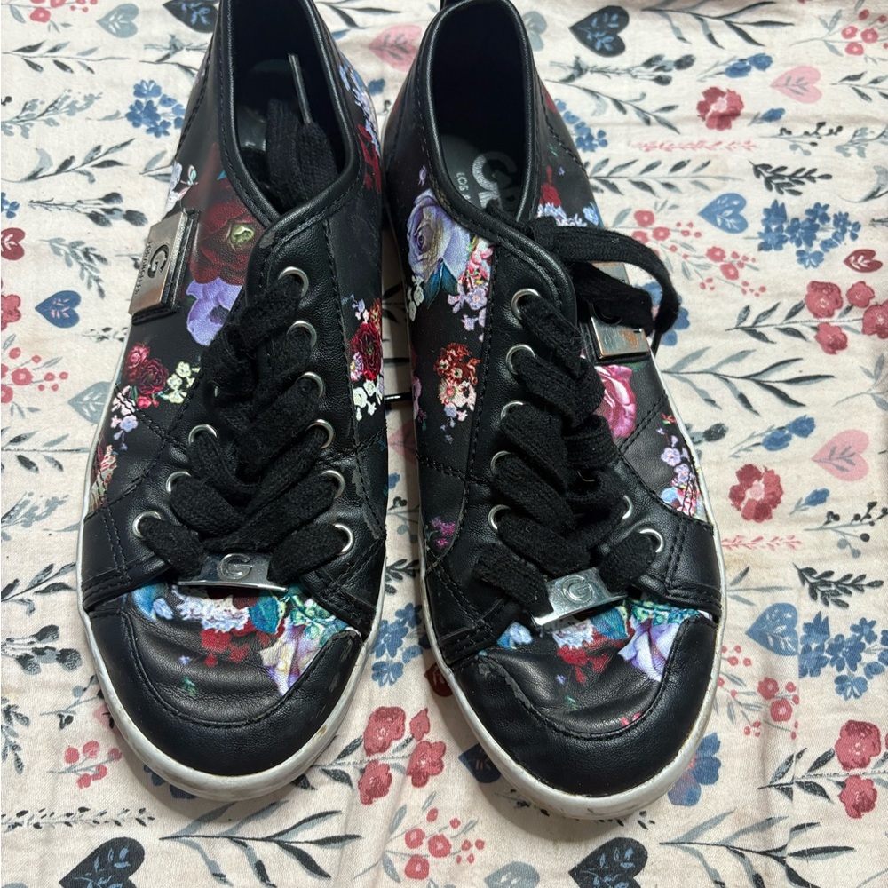 Floral Black Women's Sneakers